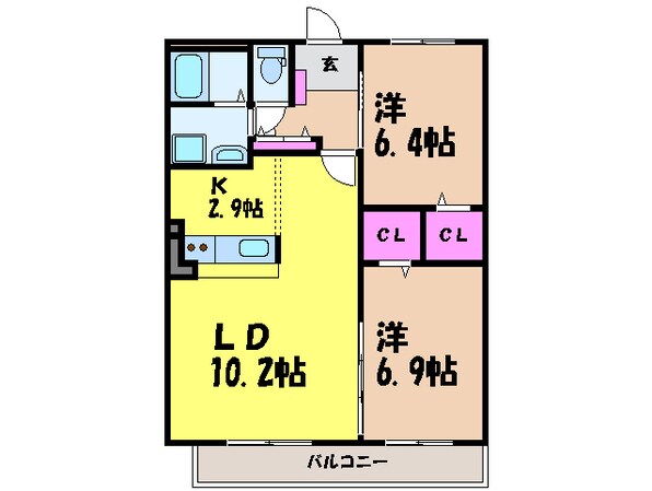 フォブールラシュレ・の物件間取画像